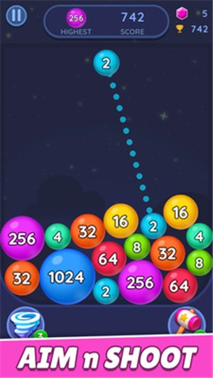 2048合并气泡游戏截图