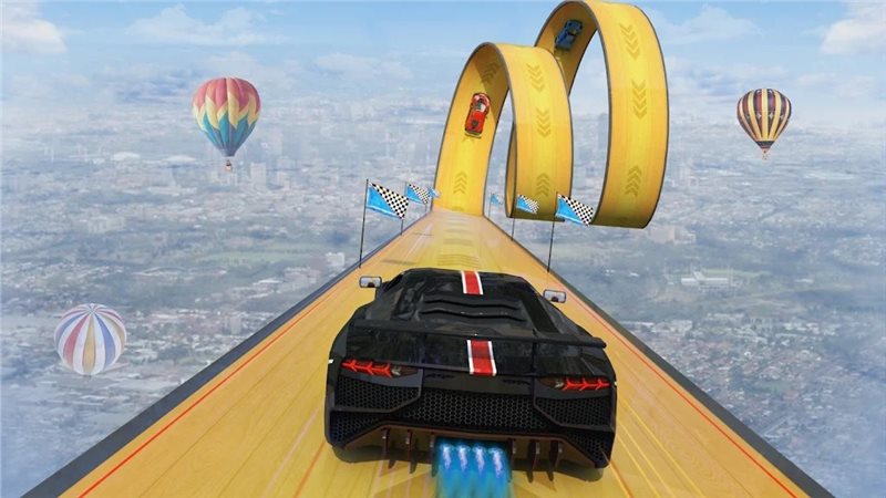 超级汽车特技赛3D（Mega Car Stunt Race 3D Game）